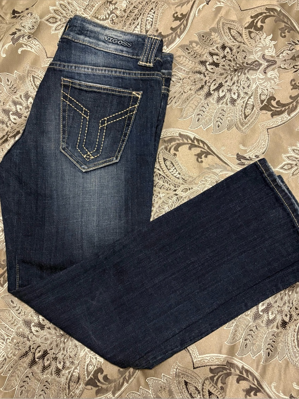 Vigoss Women's Dark Wash Straight Leg Jeans